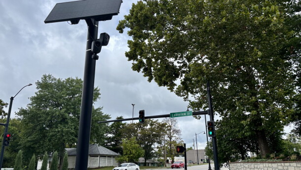 Flock camera in Parkville owned by the Riss Lake Homes Association