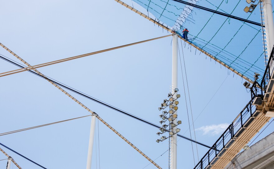 The City of St. Petersburg is working on Tropicana Field to get the stadium ready for the Tampa Bay Rays' 2026 season.