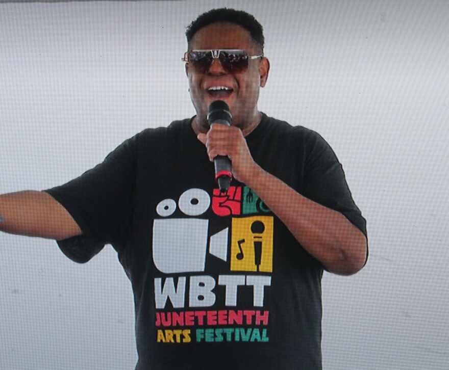 Westcoast Black Theatre Troupe promotional image for Juneteenth Arts Festival.