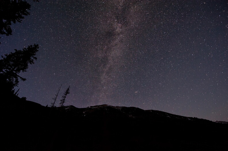 The night sky.