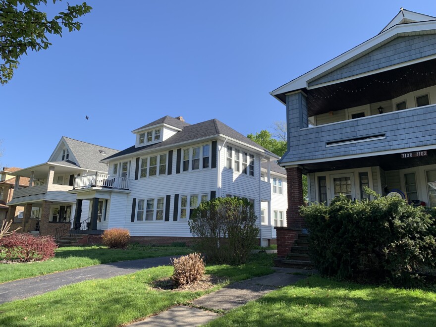 Multifamily homes in a suburb of Cuyahoga County.