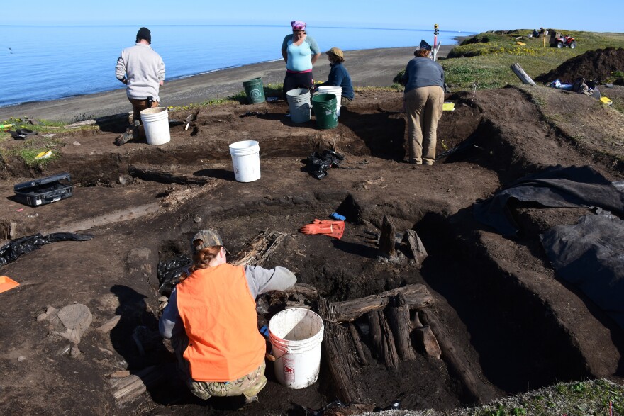 A team of volunteers is rushing to excavate an ancient hunting cabin near Utqiagvik, Alaska, the town formerly known as Barrow.