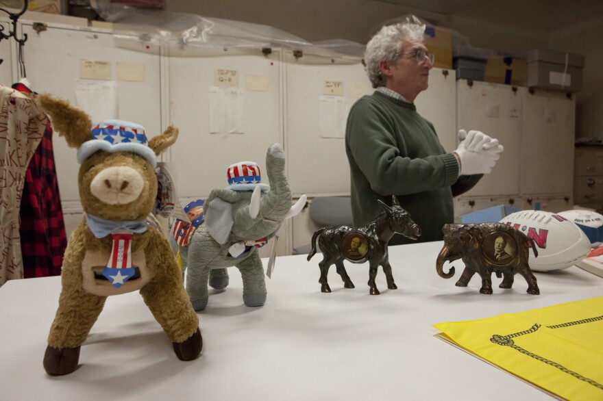 Rubenstein talks about memorabilia from different presidential campaigns.