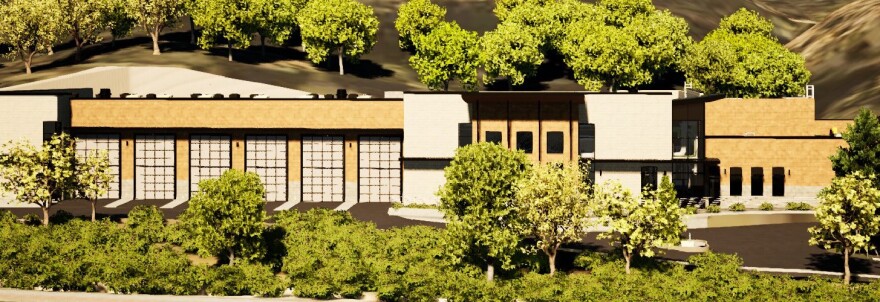 An artist's rendering of the Advanced Water Purification Facility