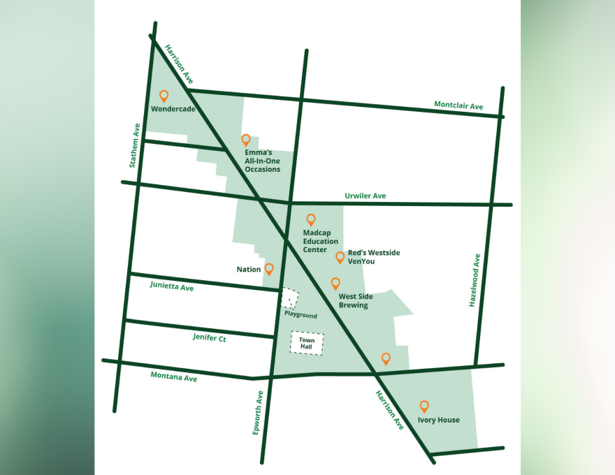 The proposed DORA would be along Harrison Avenue between Stathem and Kling. It includes businesses like Ivory House, West Side Brewing and Wondercade.