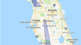 Map of Florida showing projected toll road projects