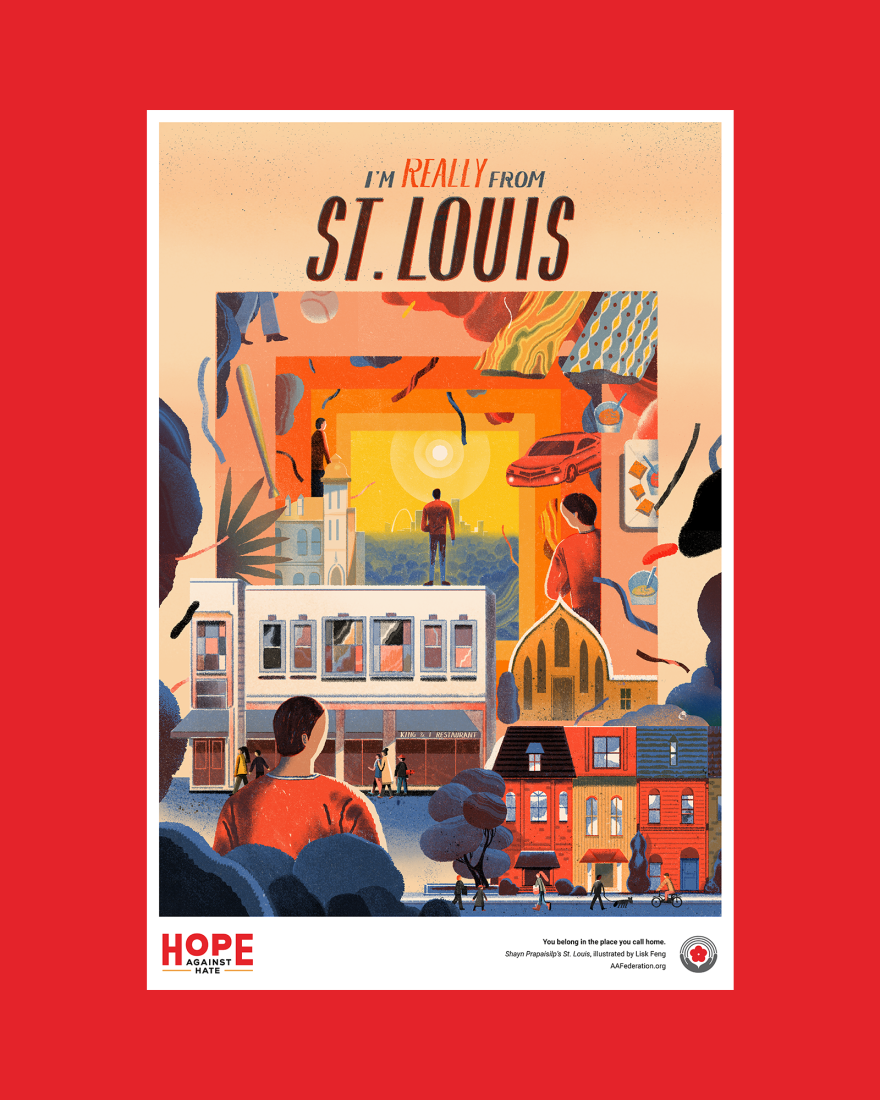 St. Louis according to Shayn Prapaisilp, illustrated by Lisa Feng.