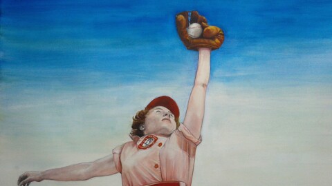 "Amazons of the Diamond" features photos of famous women baseball players.