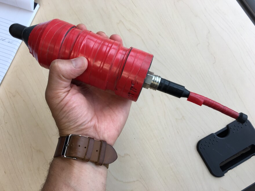 Underwater microphones called hydrophones can help detect what kinds of animals, other than oysters, are using the reefs and why.