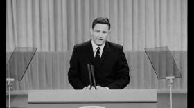Then-Indiana Sen. Birch Bayh speaks at the 1968 Democratic National Convention.