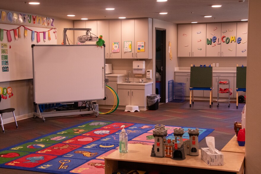A classroom space inside Grace Skilled Nursing & Therapy in Norman.
