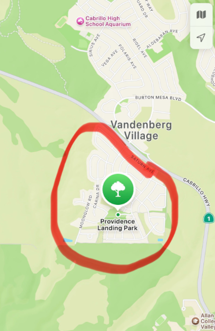 A vegetation fire broke out near Santa Lucia Canyon Road. Fire officials say it is moving quickly and residents south of Vandenberg Village must evacuate immediately.