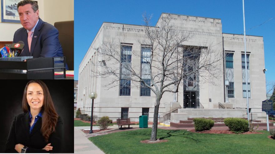 Former Erie County District Attorney John Flynn (top left) and Councilwoman Jill O'Malley (bottom left) have indicated their interest in becoming Tonawanda town supervisor.