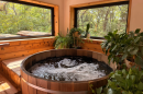 Jalu is a Tibetan-inspired bathhouse near Lawrence, Kansas, with a cedar tub, sauna and cold plunge.