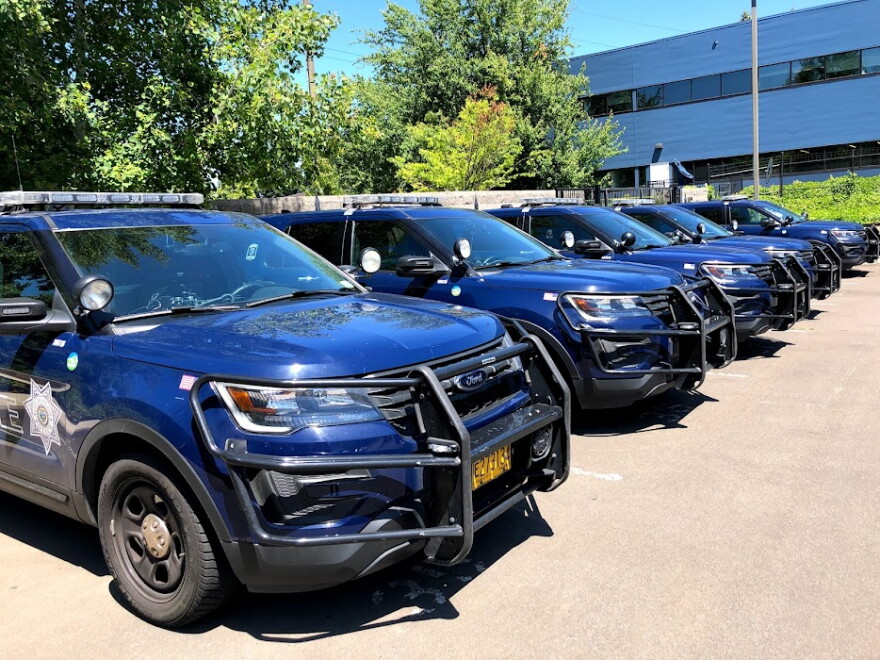 Eugene Police Department cruisers.