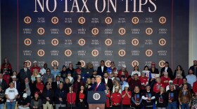 FILE - President Donald Trump speaks about the economy during an event at the Circa Resort and Casino in Las Vegas, Jan. 25, 2025. (AP Photo/John Locher, File)