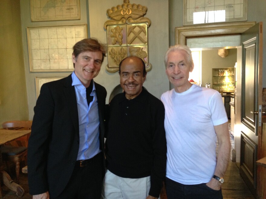 Ries and Watts backstage with saxophone legend Benny Golson at an event in Amsterdam.