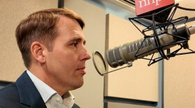 Congressman Chris Pappas, a Democratic candidate for U.S. Senate in New Hampshire, discusses his campaign during an interview at New Hampshire Public Radio on Aug. 31, 2026.