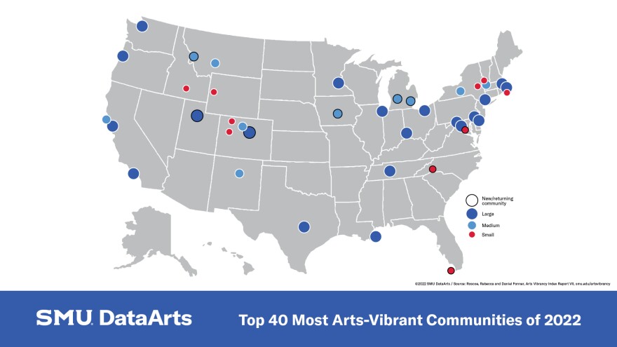 SMU DataArts Top 40 Most Arts Vibrant Communities of 2022