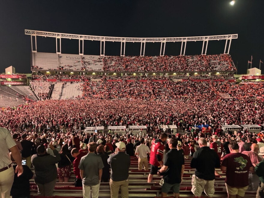 Fans on the field