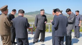 This undated picture released from North Korea's official Korean Central News Agency (KCNA) on Sept. 21, 2017, shows North Korean leader Kim Jong Un while visiting South Hwanghae Province. (STR/AFP/Getty Images)