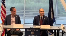 Henrico County Senator Schuyler VanValkenburg and Virginia Attorney General Jay Jones at a recent event outside of Richmond. 