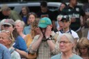 Protestors gather in Mechanics Park in Biddeford for a vigil honoring the 26-year-old man believed to be Joan Sebastian Guerrero who was killed by federal immigration agents on the morning of July 13, 2026.