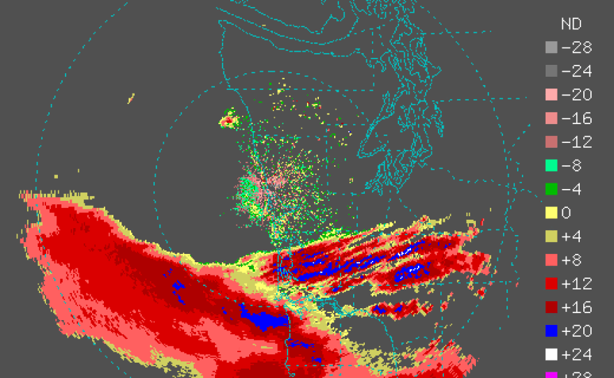 To Cliff Mass, this radar image from his Website - Cliff Mass Weather Blog - tells the tale.