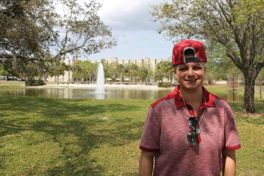 Amanda Grau spent three hours trapped inside the bathroom with Omar Mateen before she came to Orlando Regional Medical Center. (Photo by Abe Aboraya, WMFE)