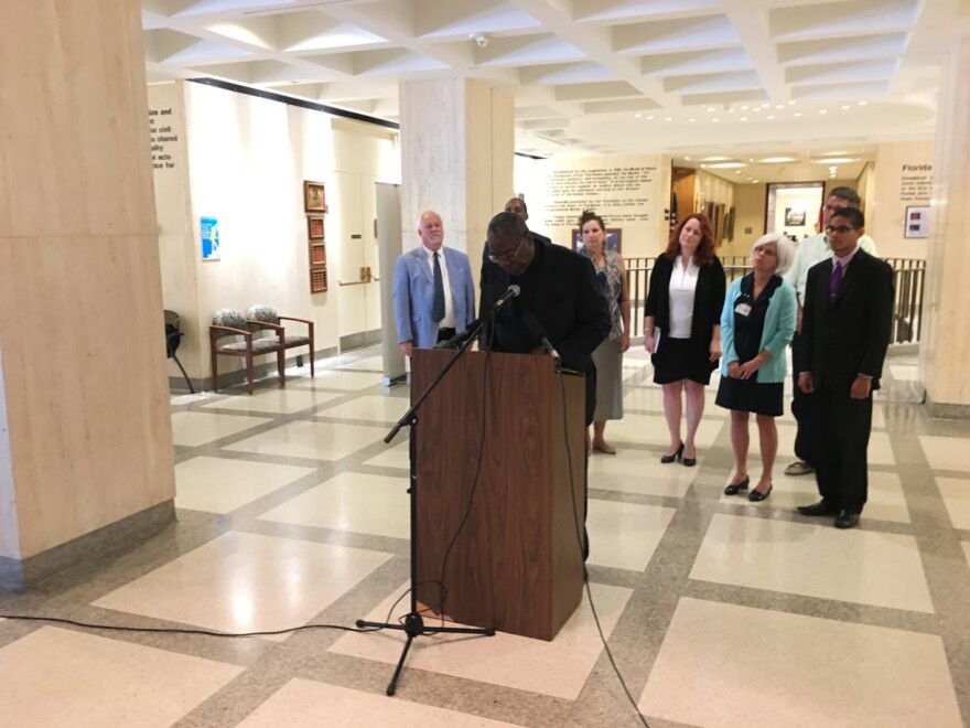 Rev. James T. Golden speaking at Florida's Capitol building.