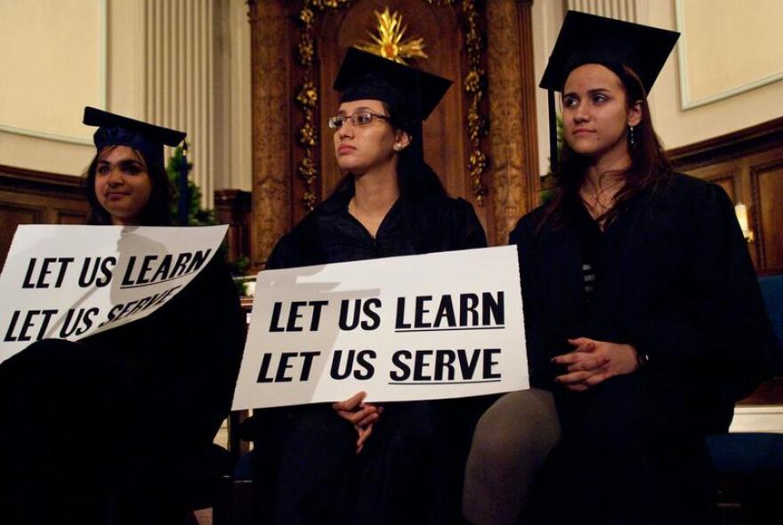 DACA students protest in this file photo.