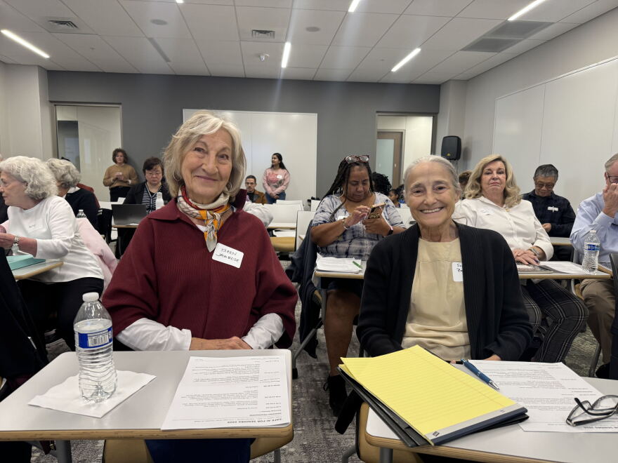 Two women attend the University of South Carolina’s AI Institute’s 2026 Safe AI for Seniors full-day workshop.
