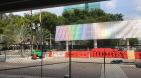 No tents remained near the Broward County Main Library where about 75 homeless people had established an encampment Friday morning.