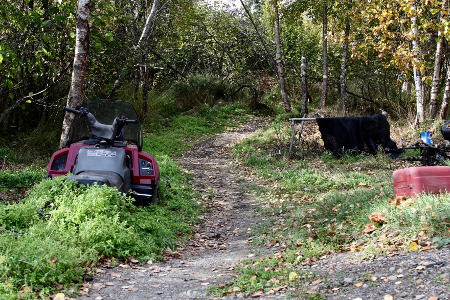 Rosanne Savage's kids take this path to their grandmother's house whenever they want to take a shower.