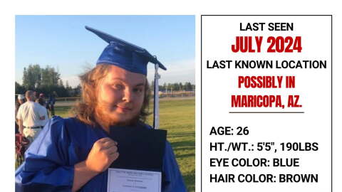 Poster with photo of missing person Thomas Sherman