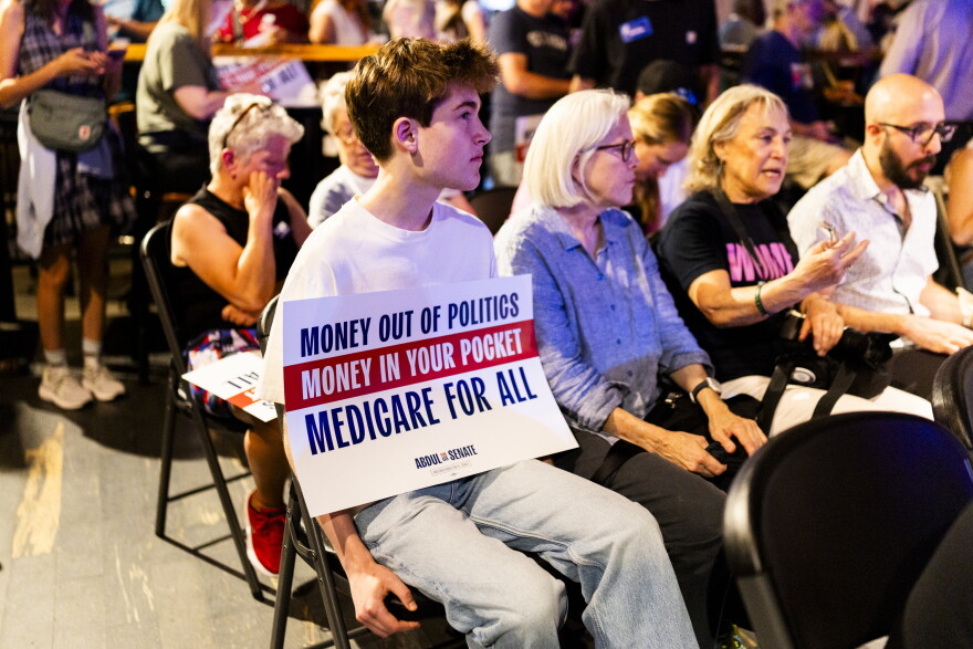 FERNDALE, MICHIGAN JULY 25: Attendees arrive to a campaign event for Democratic U.S. Senate candidate Abdul El-Sayed at the Loving Touch on July 25, 2026, in Ferndale, Michigan. El-Sayed is facing U.S. Rep. Haley Stevens (D-MI) in a closely contested Democratic primary race for Senate which will be held on August 4th. (Photo by Emily Elconin/Getty Images)