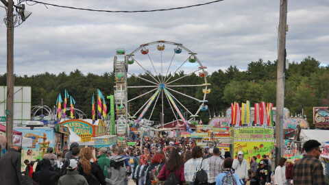 The midway at the Deerfield Fair in 2021.