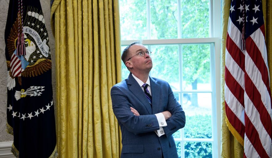 Acting White House Chief of Staff Mick Mulvaney, pictured in the Oval Office on May 13, is one of President Trump's closest advisers, but his negotiating tactics aren't widely loved on Capitol Hill.