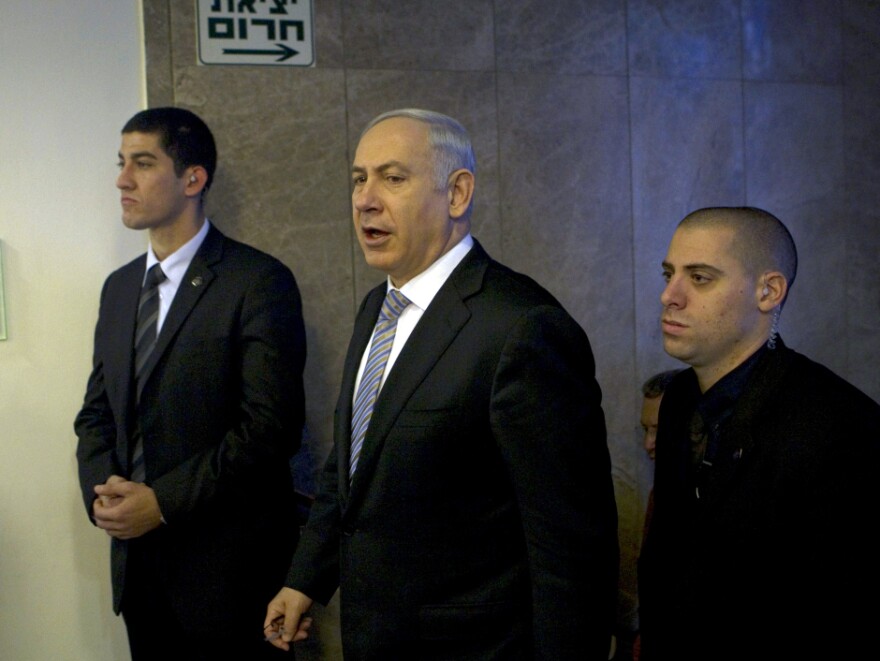 Israeli Prime Minister Benjamin Netanyahu has said often that he will not allow Iran to become a nuclear-armed state. Here he arrives for a Cabinet meeting in Jerusalem on Feb. 5.