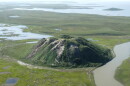 The shape of a pingo depends on the body of water it originated from.