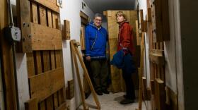 Attorney General William Barr and Senator Lisa Murkowski tour Napaskiak's public safety building on May 31, 2019. (Photo courtesy of Marc Lester / Anchorage Daily News)