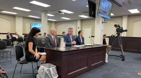 Third from left-Nicholasville Representative and Bill Sponsor Matt Lockett- Ky Attorney General Office reps on either side