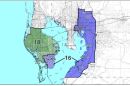 Map outlines two congressional districts in Pinellas and Hillsborough counties
