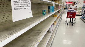 43 percent of infant formula is sold out nationwide as retailers struggle to keep formula on the shelves.