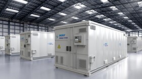 An indoor battery energy storage system.
