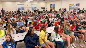 Students at Cape View Elementary attend an assembly before winter break.