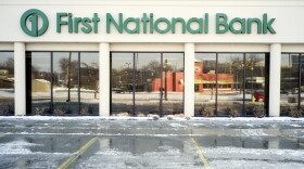 A First National Bank branch is seen in Omaha, Neb., Friday, Feb. 23, 2018. The Nebraska-based First National Bank of Omaha said Thursday they will not renew its contract to issue the group's National Rifle Association Visa Card, spokesman Kevin Langin said in a statement. (Nati Harnik/AP)