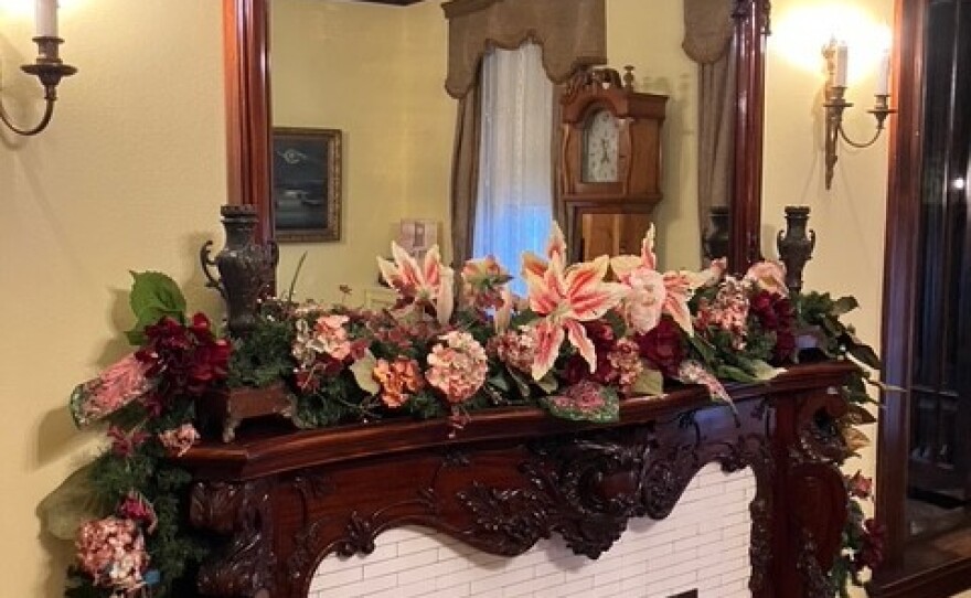 One of several fireplaces.