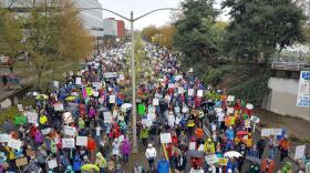 The first March for Science took place in many cities around the nation on April 22, 2017. This scene is from Portland. CREDIT: ANOTHER BELIEVER/TINYURL.COM