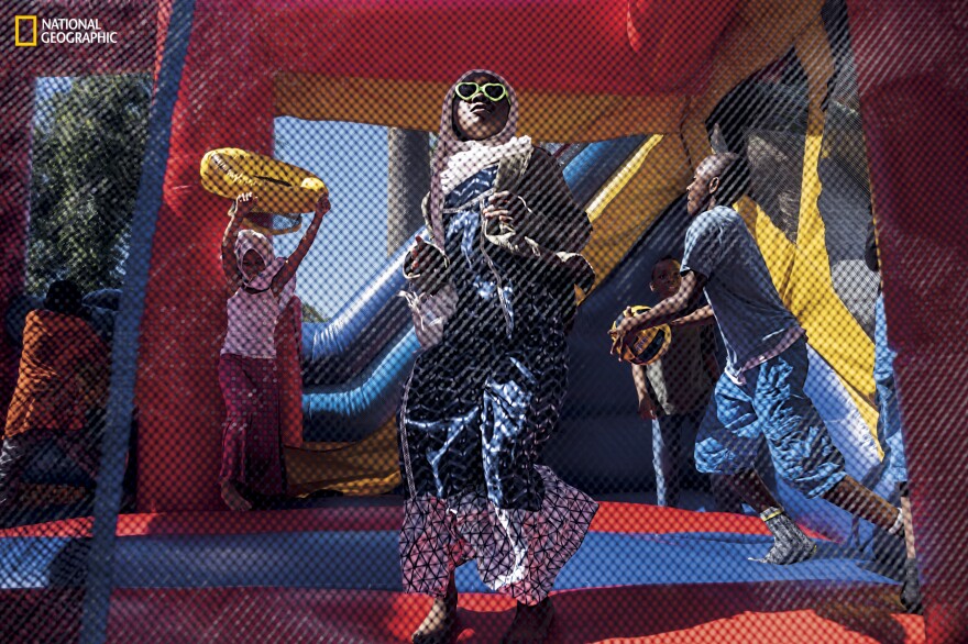 Children in South Los Angeles celebrate Eid al-Fitr, which marks the end of Ramadan, the holy month of fasting, at a picnic co-sponsored by Islah LA, a black Muslim community center.